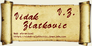 Vidak Zlatković vizit kartica